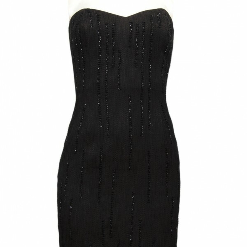 Suzi Chin for Maggy Boutique Black Strapless Dress